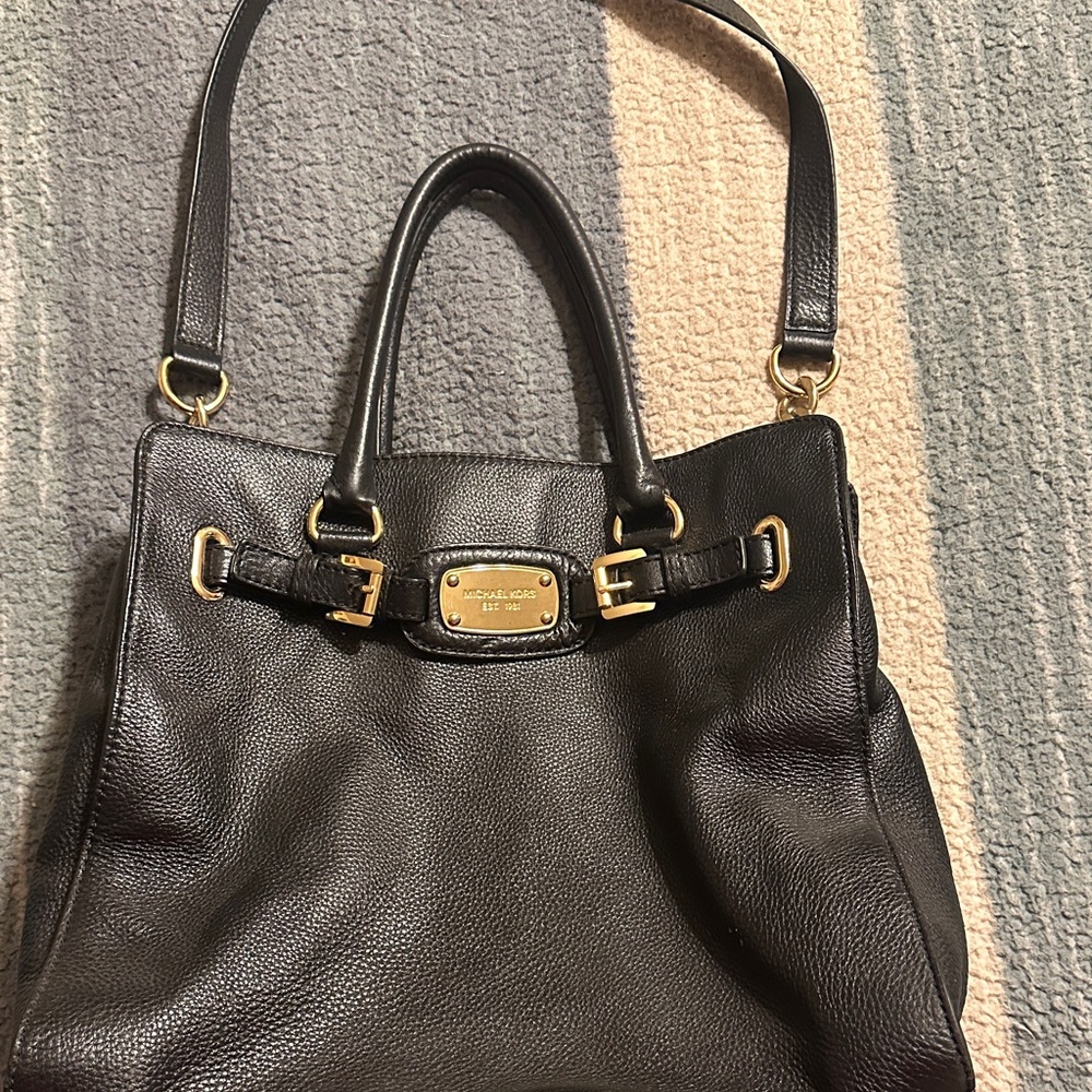 This is a MICHAEL Kors Hamilton or Hamilton Moderne large leather tote bag